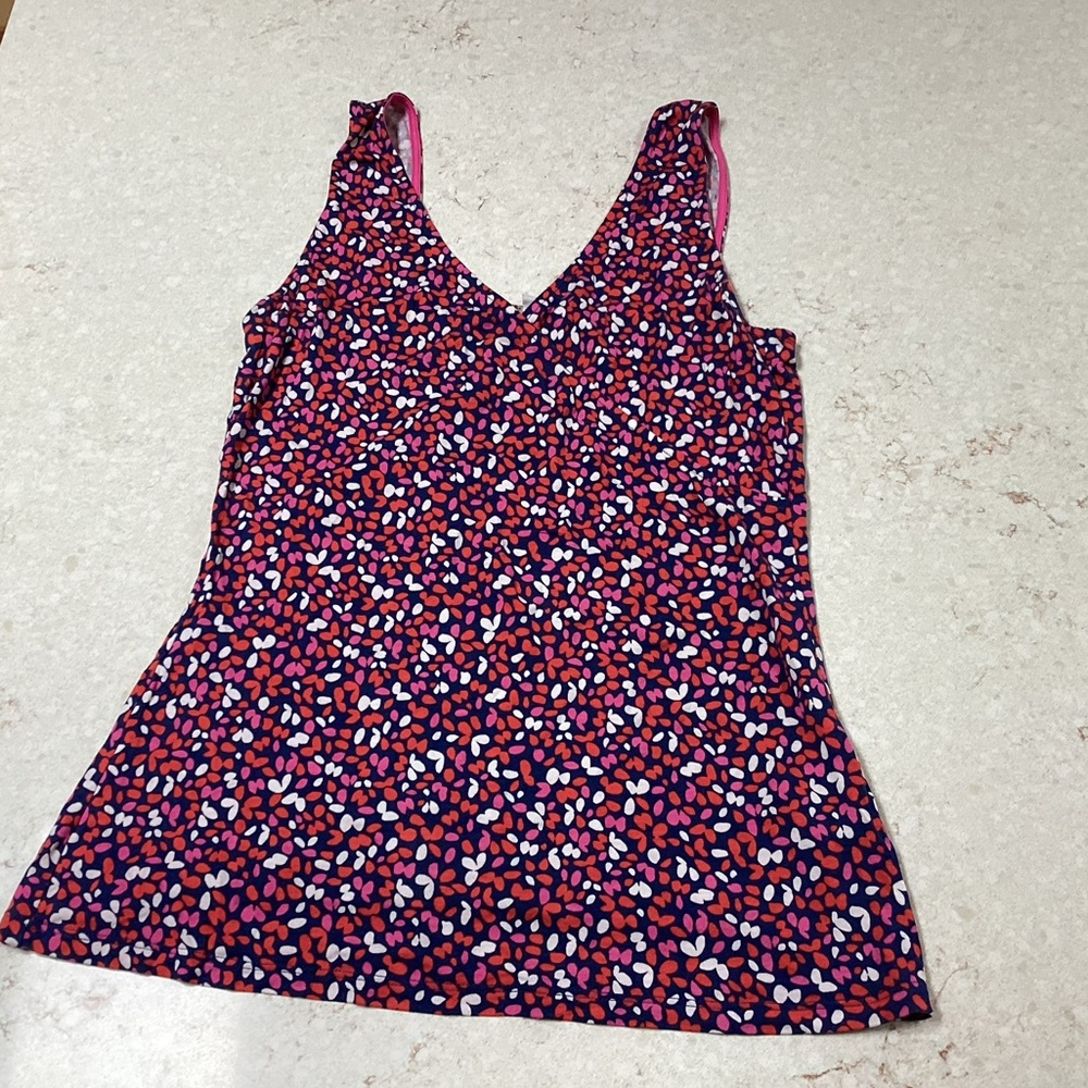 Boden red-white-blue faux-wrap tanktop, 10